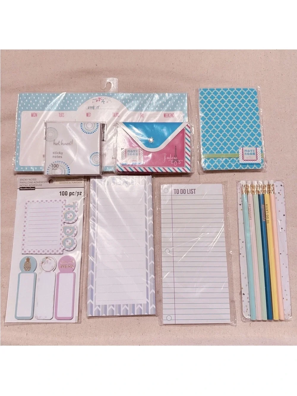 Stationary Set | Blue & Pinks Stationary Set